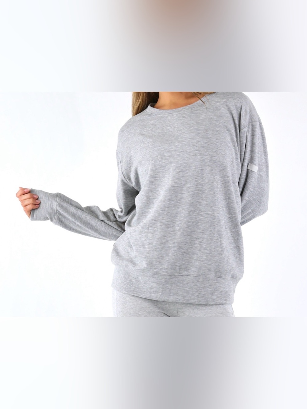 Glyder Oversized Crew: Heather Grey NWT